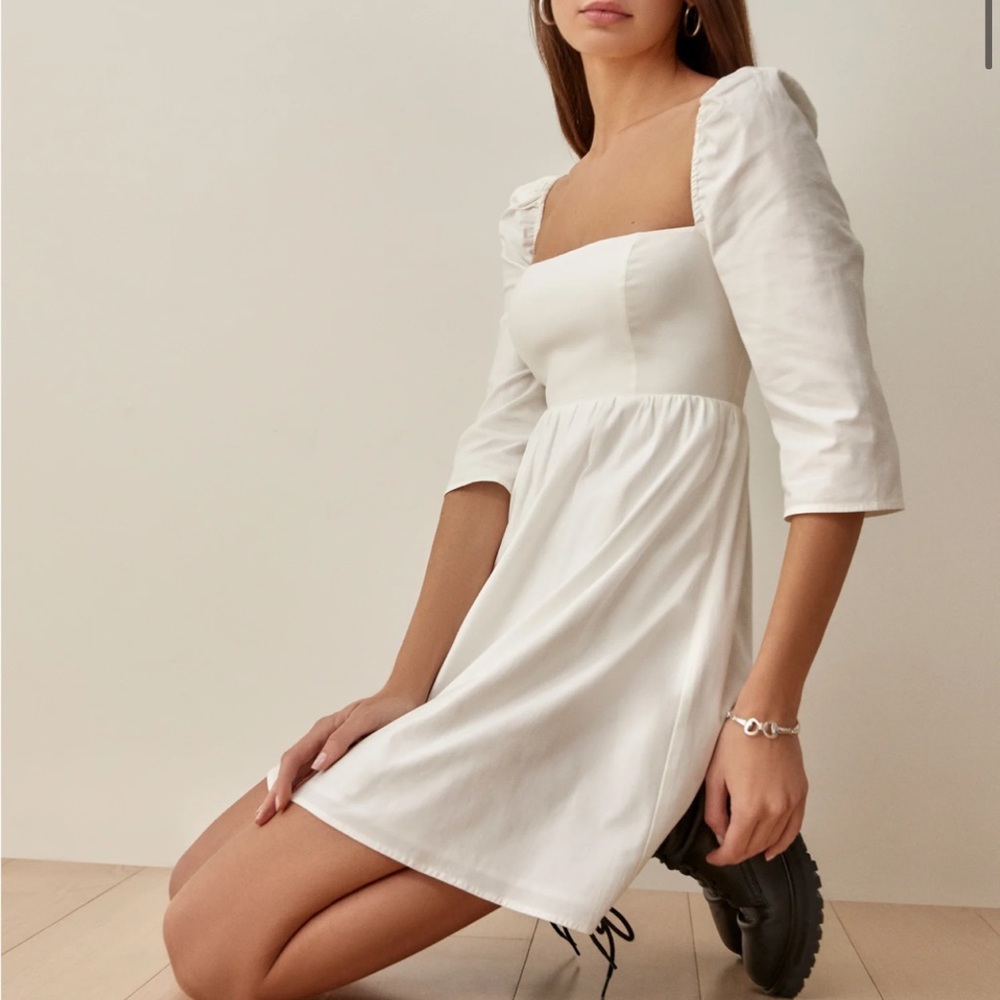 Reformation Gibson Dress White